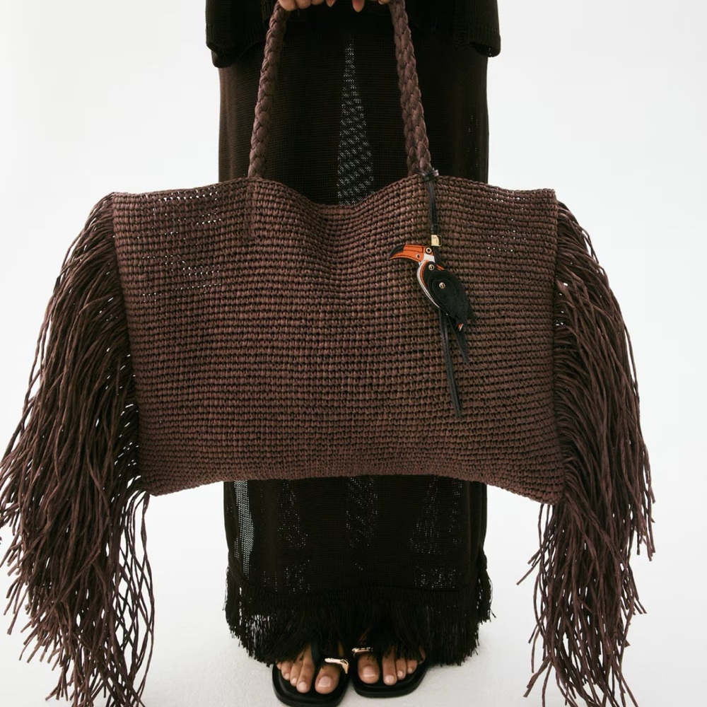 H&M Brown Fringe Women Bag